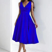Ropa de mujer 2025 primavera europea y americana nuevo chaleco sin mangas con cuello en V vestido de noche de moda vestido de mujer - details 1