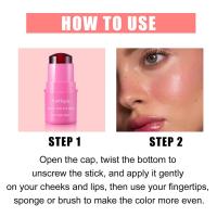 EELHOE 3 en 1 mejilla labio teñido humectante rubor en barra ojos mejilla labio crema iluminadora agua gelatina tinte en barra maquillaje de contorno mate - details 25