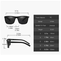 Gafas de sol polarizadas cuadradas para hombres y mujeres, montura ligera, protección UV - details 0