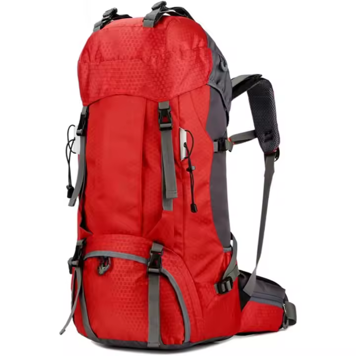 Mochila de senderismo ligera impermeable de 60L con cubierta de lluvia, mochila deportiva al aire libre para escalada, acampar y turismo - 1