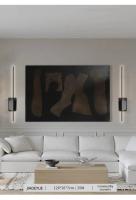 Lámpara de pared larga LED nórdica moderna y minimalista, Lámpara decorativa de pared de fondo de sofá de sala de estar, lámpara de mesita de noche de dormitorio - details 3
