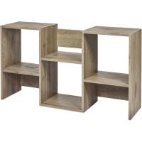 Estantería decorativa/estantes flotantes/Estantería de madera/Estantería con 4 estantes, oficina,modular, sala de estar, biblioteca - Display Shelf SRK-W3 - Marrón ceniza - details 6
