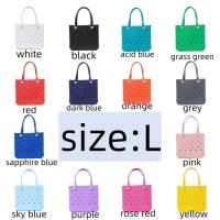 EVASTORE gran Capacidad Boggs Bolso de playa Verano EVA cesta de playa Mujeres Picnic Tote Bolsas Agujeros Impermeable Bolso Bolsa de Compras 240515 - details 5
