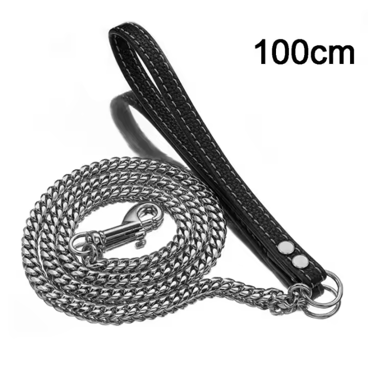 Collar dorado de acero inoxidable para perros, cadena de entrenamiento grande, decoración para todos los perros, 10E - 1