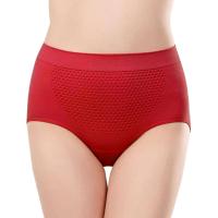 Ropa interior transpirable de cintura media de algodón antibacteriano sin costuras para mujer, talla grande - details 5