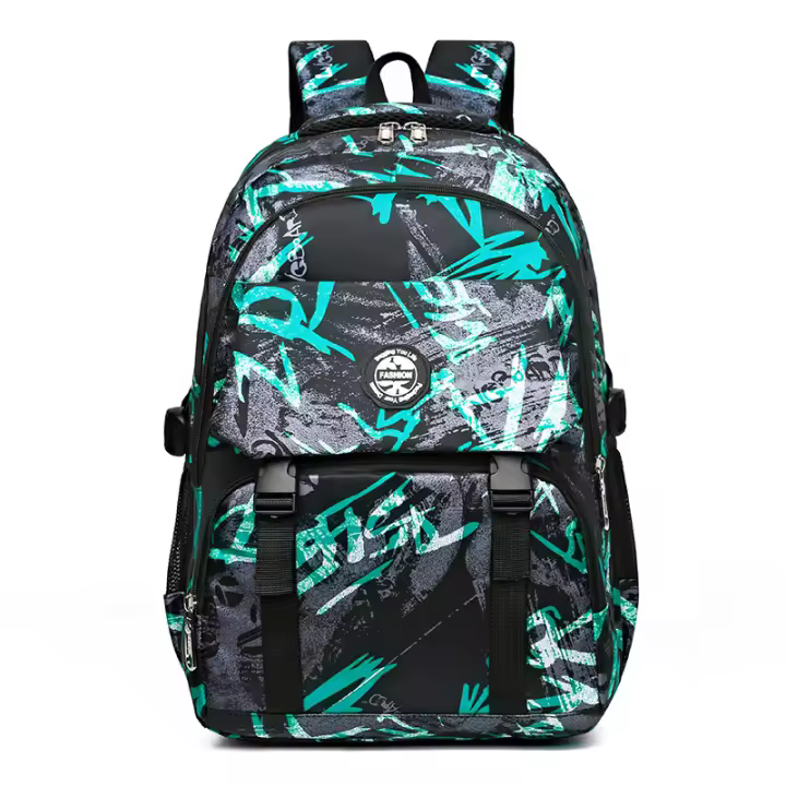 Mochila de camuflaje con muchos bolsillos para niño y adolescente, Bolsa Escolar de gran capacidad, resistente al agua - 1