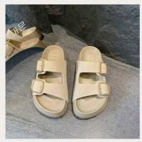 Sandalias de Playa para Mujer de Verano Tacón Grueso, Punta Abierta, Clásico Simple, Suave Externo, Versión de Moda de Verano - details 0