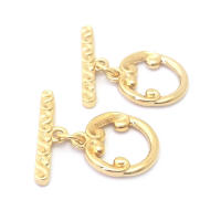 Pulsera de Tirantes Geométricos de Latón Dorado 18K Clasps para Hacer Joyería DIY - details 111