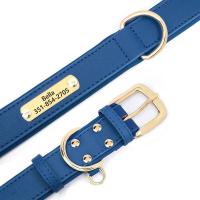 perro cuero PU personalizado, collares acolchados suaves, Collar identificación de mascota grabado gratis para perros pequeños y - details 9
