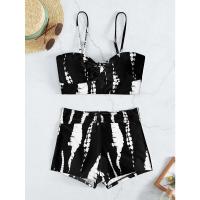 2025 Bikini traje de baño con cordón mujeres pantalones cortos de cintura alta traje de baño femenino acolchado traje de baño natación ropa de playa verano - details 6