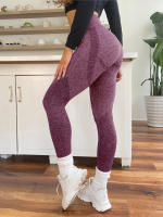 Mallas sin costuras para mujer, pantalones deportivos de fitness, cintura alta, levantamiento de cadera, vientre, secado rápido, yoga - details 9
