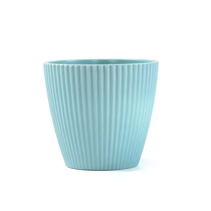 Macetas de cerámica de colores modernas para vivero de jardín, macetas de plástico para plantas de interior - 1