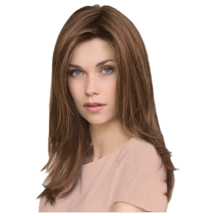 Peluca de Mujer Cómoda y Transpirable Tonos Marrones Dorados Cambio Gradual de Color - 1