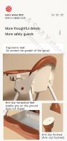 Silla de Comedor Plegable para Bebé Asiento de Comedor Multifuncional para Aprender a SSentar en Casa - details 22