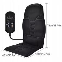 Cojín de asiento de masaje de 8 modos, silla masajeadora de cuello y espalda con calefacción para el hogar y el coche - details 1
