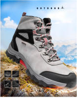 Zapatos de senderismo de cuero de alta calidad para hombre, botas de acampada resistentes al desgaste para exteriores, zapatos de Trekking, zapatillas de caza y escalada - details 10