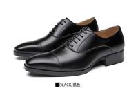 Zapatos de negocios de cuero con punta cuadrada y vestido de estilo moderno de cuero para hombre - details 3