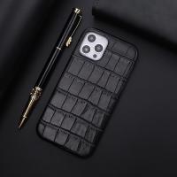 Funda de teléfono de cuero con textura de cocodrilo negro para iphone15 14 14ProMax 14Plus 13Promax 13 12 11, funda trasera de lujo a prueba de golpes - details 7