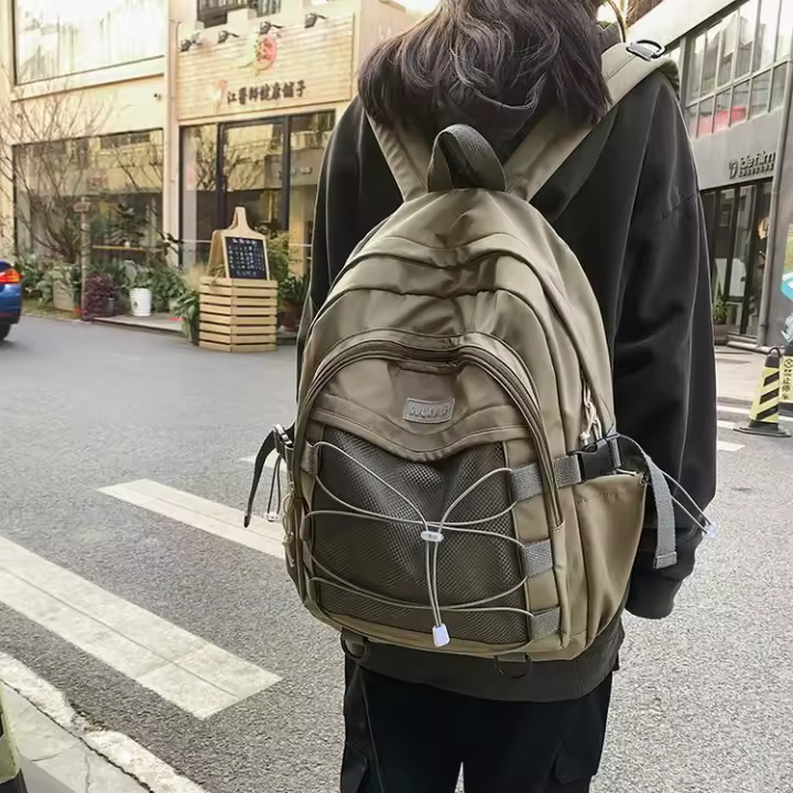 Mochila Escolar de Nylon Impermeable, Resistente al Desgaste, Antirrobo, Reductor de Carga para Estudiantes de Secundaria y Universidad - 1