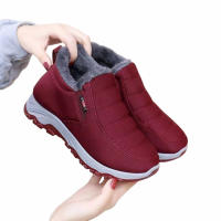 Botas de nieve cálidas para mujer, Color sólido, suela gruesa y suave, regalo para Navidad, cumpleaños y Año Nuevo, Invierno - details 7