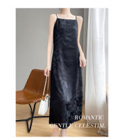 Vestido de satén jacquard para mujer Estilo nacional de verano, elegante y ligero - details 8
