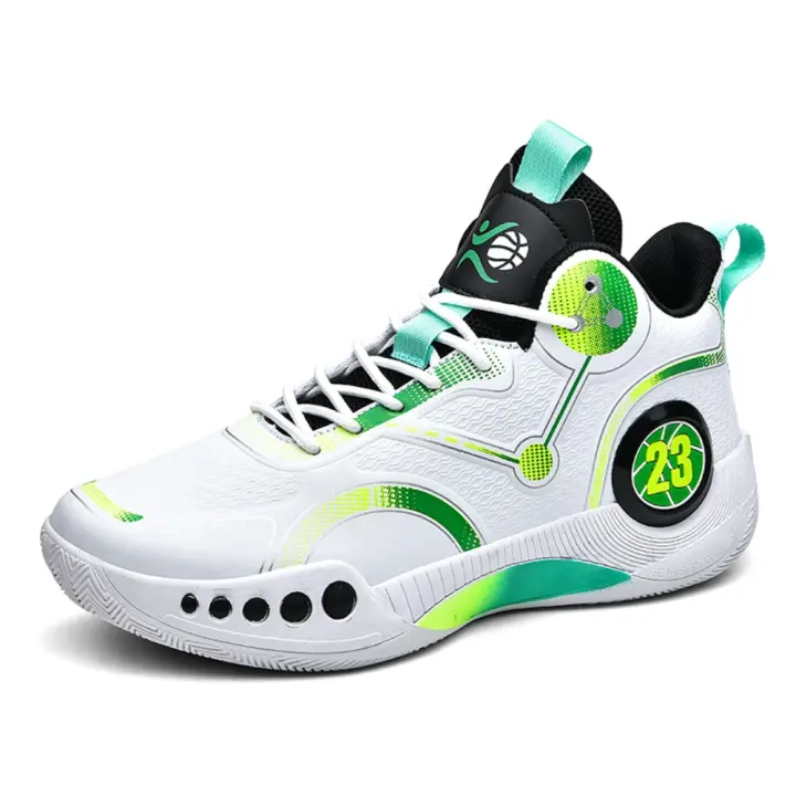 Zapatillas de baloncesto para hombre, zapatos de entrenamiento profesional de cuero transpirable, zapatillas antideslizantes, primavera y otoño - 1
