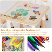 Juego de mesa y 2 sillas para niños, muebles de grupo para asientos infantiles, altura ajustable - details 14