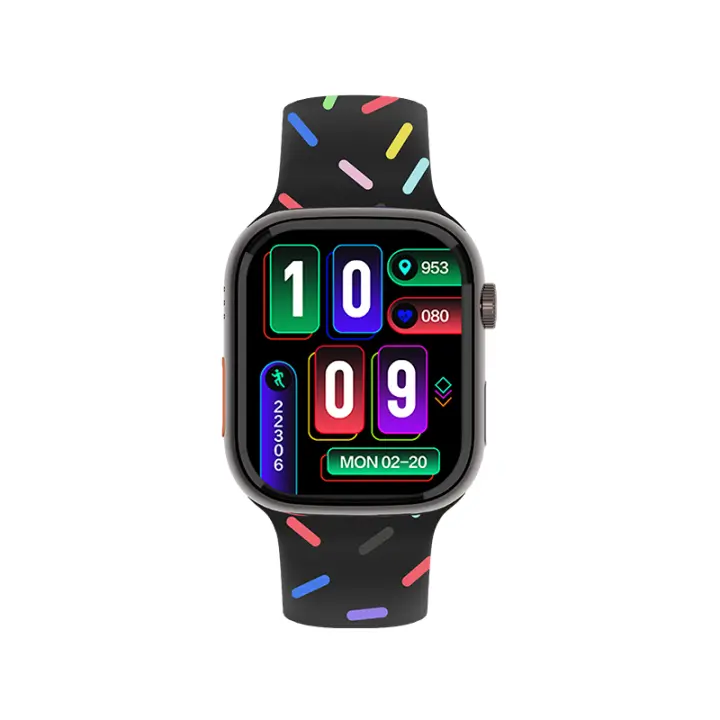 T20 Pro Max-reloj inteligente con correa arcoíris, accesorio de pulsera resistente al agua IP67 con pantalla táctil de 2,09 pulgadas, Bluetooth, llamadas y juegos, Serie Completa 8 - 1