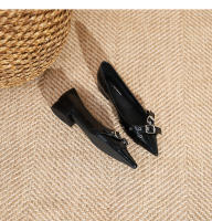Nueva hebilla de cinturón, boca poco profunda, zapatos individuales de suela plana, zapatos individuales casuales - details 22