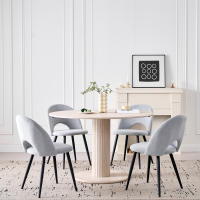 EGOONM Juego de 4 sillas de comedor de cocina modernas, silla de comedor familiar nórdica, cojín trasero hueco moderno único, para cocina/sala de estar - details 7