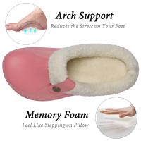 Zuecos de piel para mujer, zapatillas de moda peludas para hombre, calzado para jardín, zapatos de casa impermeables para exteriores, zapatos de trabajo antideslizantes para invierno para hombre - details 23
