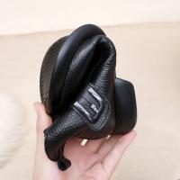 Botas de cuero para mujer Botas de invierno de moda para mujer Zapatos de tacón bajo cálidos y antideslizantes para mujer - details 6