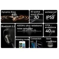 Realme Auriculares Inalámbricos Air 6 Pro, cascos con Bluetooth 2,0, Reducción de Ruido, Mar Profundo, 50dB, IP55, 5,3, color Negro - details 1