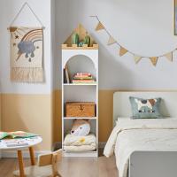 Librería Estante para Libros y Juguetes Estante Infantil Forma de Castillo con 3 Compartimentos Abiertos 40x30x150 cm - details 1