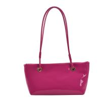 Bandolera de cuero de charol elegante, bolso de gran capacidad de estilo coreano dulce para las axilas, bolso de mano liso de Color sólido para ir al trabajo al aire libre - details 23
