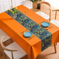 Mantel de Mesa de Cerámica Vintage Azul y Blanco Impermeable para Cocina y Sala de Estar - details 7