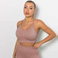 Hamidou-sujetadores deportivos para mujer, ropa interior para gimnasio, correr, a prueba de golpes, transpirable, sin mangas, para Yoga - details 14