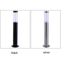 Lámparas de acero inoxidable modernas para césped, luz Led negra para exteriores, resistente al agua, para camino de jardín y paisaje, 45cm, 60cm - details 7