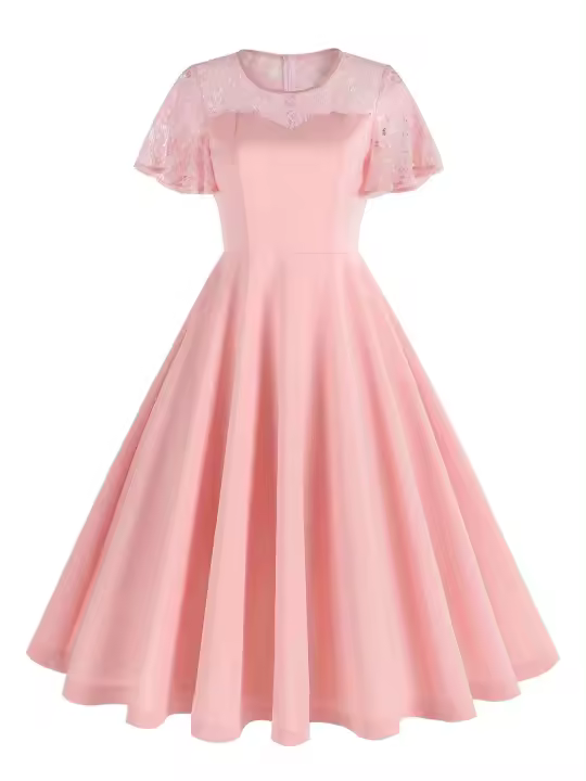 Elegante con mangas de borlas vintage Hepburn 2025. - 1