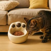 Cuenco de cerámica de gran capacidad para gatos, cuenco antivuelco antideslizante, forma de rana, alimentador para beber para gatos, comida para mascotas - details 8