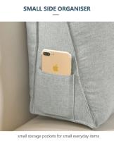 Cojín de Cama para Oficina Sofá Almohada de Lectura para TV Cojín de Lumbar Cómodo Sofá de Dormir Triángulo Pillow Decoración del Hogar - details 9