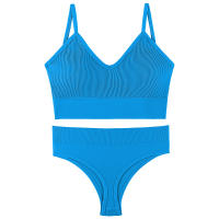 Sujetador deportivo de color sólido para mujer, ropa interior para gimnasio, yoga, entrenamiento atlético, suave, acolchado, 2 piezas - details 30