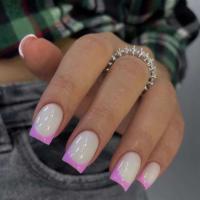 24 Unids/CA Love Pink Juego Completo Falso, Uñas Artificiales Removibles Impermeables, Uñas Decorativas para Mujer - details 9