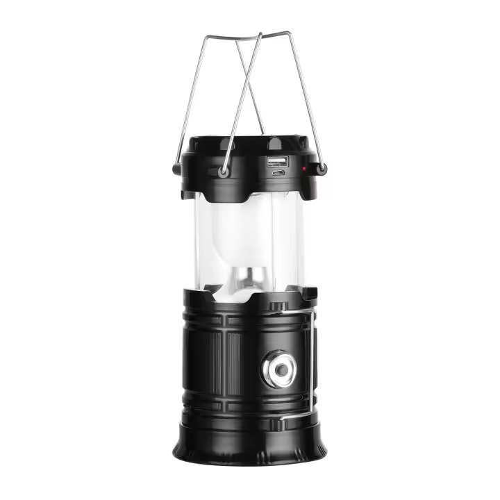 Linterna Solar para acampar, lámpara recargable por USB, luces solares portátiles impermeables para luz de emergencia interior y exterior, 1/4 Uds. - 1