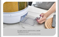 Dispensador de cereales y arroz, contenedor giratorio de 360 °   para alimentos secos de cocina con 6 compartimentos, fácil de q - details 9