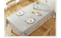 ENCE Mantel transparente de PVC, vinilo, impermeable, resistente al aceite, mesa de comedor rectangular, mantel de cocina - details 4