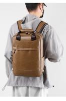 Mochila Pu para hombres, mochila para estudiantes universitarios minimalistas, bolsa de computadora para viajes de negocios, bolso de ocio de gran capacidad - details 7