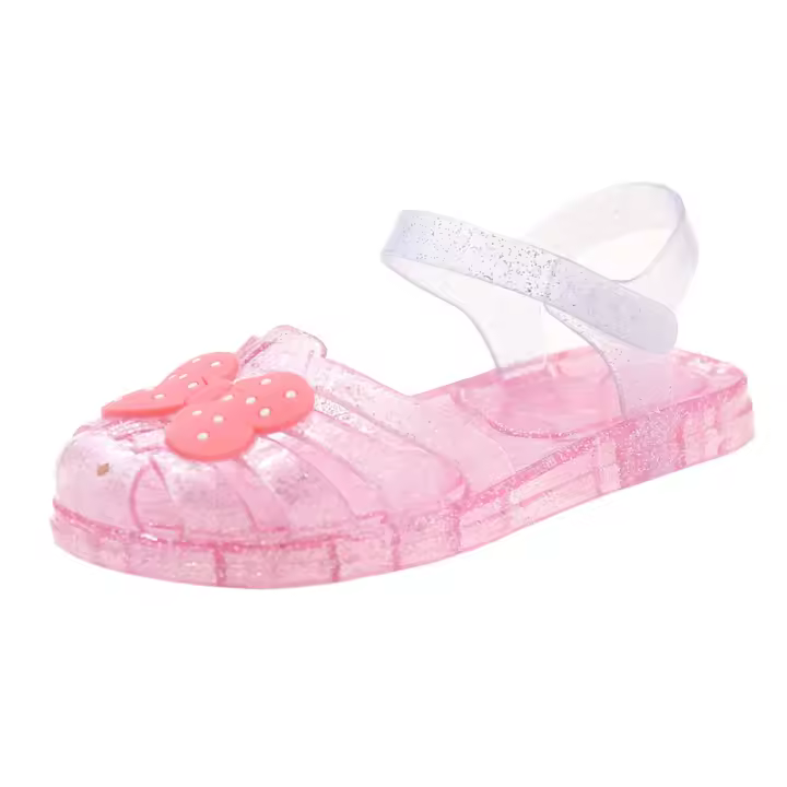 Zapatos de gelatina de cristal para niñas a la moda, zapatos de princesa coreana, sandalias Baotou para niñas - 1