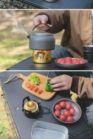 Mini estufa de alcohol colorida portátil para acampar, refrigerada por aire, con resistencia a altas temperaturas y potencia de fuego ajustable - details 3