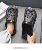 Camuflaje de coco agujero zapatos 2025 nuevas sandalias zapatos de playa de los hombres saliendo zapatos de viaje casual bolsa cabeza sandalias hombres - details 5
